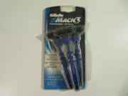 New Sealed 2007 Gillette Mach3 3 Pack Disposable Razors