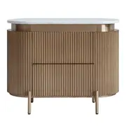 Demarco Bedside Table - Antique Gold