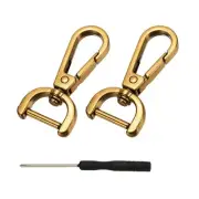 Detachable Snap Hook, 5/8 Inch Swivel Clasp for Purse (2 Pack, Dark Gold)