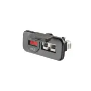 Narva 50 Amp Connector / Voltage Meter Twin HDRV Socket Flush Mount