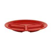G.E.T. CP-10-RSP Red Sensation Melamine 10.25" dia. 3-Compartment Plate-1 Doz