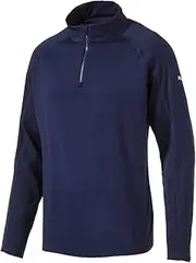 [PUMA] Golf Men's Core 1/4 Zip Popover Crest Sweater, Peacoat, Medium