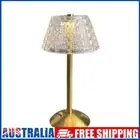 # Crystal Table Lamp Metal Base Rechargeable Touch Bedside Lamp (Plaid Crystal)