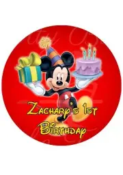 Edible Cake PRECUT Topper MICKEy mouse Birthday - Highest Australian Quality