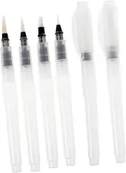 Angoily 6pcs Watercolor Brush Pens Portable Squeeze Watercolor Painting Tools for Precise Control Comfortable Grip for Artists and Students