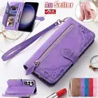 For Samsung S25 S24 Ultra S23 FE S22 S21 Luxury Case Wallet Leather Flip Cover
