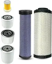 Vaticas Filter Kit Fit for Kubota L2501 L2800 L3200 L3400 L3700SU L3800 HST Tractor Replace HH164-32430 6A320-59330 HH3A0-82623 HHK70-14073 TA040-93230 Oil Fuel Hydraulic Filter Kit