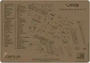 Cerus Gear H&K VP9 Schematic Promat, Coyote Tan HM-HK-VP9-SCH-COY