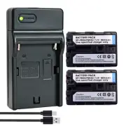 2x Baattery +Charger for Sony NP-FM50 NP-FM30 FM90 QM51D Cyber-shot DSC S70 S85