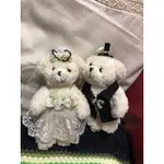 一對婚禮小熊🐻新娘小熊+新郎小熊🐻吊飾擺飾
