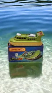 Vintage 1972 Matchbox 2 Rescue Hovercraft Superfast Green NEW IN BOX