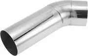 X AUTOHAUX 4" OD 45 Degrees Mandrel Bend Elbow T304 Stainless Steel Exhaust Tube Pipe Piping Surface Polishing Silver Tone