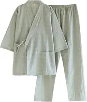 [Generic] Men's Japanese Kimono Pajamas Suit Spa & Bath Robes for Women Loungewear Pajama Set