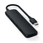Satechi Slim Usb C MultiPort Adapter Version 2 Black #ST-SCMA2K