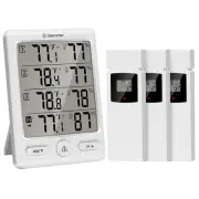 Indoor Outdoor Thermometer Wireless W/3 Remote Sensors Digital Hygrometer