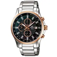 在飛比找momo購物網優惠-CASIO EDIFICE 閃耀時尚都會計時腕錶(黑)
