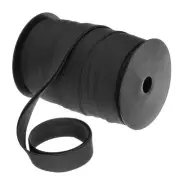 1 Inch Double Fold Bias Tape Continuous Bulk Bias Tape (Black 55 Yards)