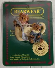 BEARWEAR Boyds Bears, Bears and Tea Cup Pin New on Card Vintage