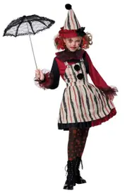 Girls Clever Clown Costume