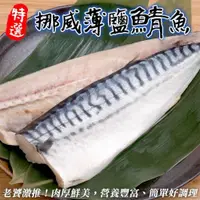 在飛比找ETMall東森購物網優惠-漁村鮮海-嚴選挪威薄鹽鯖魚60包組(約120-140g/片)