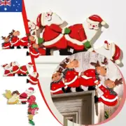 Home Decoration Christmas Door Frame Wooden Adornment Santa Claus Elk Xmas Props