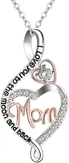 [GZSRTT] Non Chain Necklace And Holiday Alphabet Heart Diamond Mom Pendant Love Gift Necklace Encrusted Necklaces &