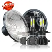 Pair DOT 7 inch LED Headlight Hi/Lo Beam for Chevy Chevelle SS 1971 1972 1973