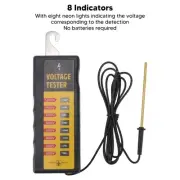 JY Electric Fence Voltage Tester 8 Neon Lights Maximum 12KV Waterproof Portable