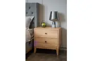 VI Colmar Solid Timber 2 Drawer Bedside Table