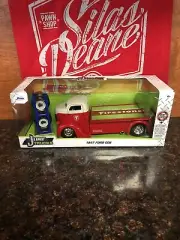 Jada Just Trucks 1947 Ford Coe Flatbed Truck Red /White w Spare Wheels (LOOK)