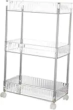SOPOTUTU Rolling Utility Cart Mobile Storage Trolley with Rotating Wheels for Kitchen Bathroom Design for Organizing Scattered Items