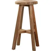 Gatos Recycled Teak Natural Bar Stool