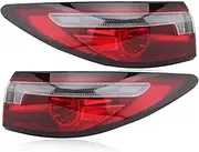 Clynex Rear Brake Lights Rear TailLights, for Mazda, 6 for Atenza 2018-2020 Warning Brake Fog Light Turn Signal Lamp Car Accessories Rear Tail Light Car Rear Brake Light(Black 1pair)