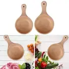 Wooden Salad Bowl Food Container for Noodle Fruit Round Handmade Tableware Soup