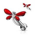 Piercing Labret Ear Dragonfly Rhinestone