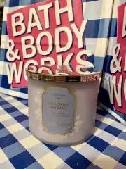 Eucalyptus Snowfall 3 Wick Jar glass Candle White Barn Bath & Body Works NEW