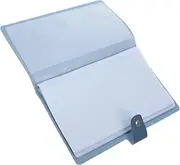 JEWEDECO Business Checkbook Invoice Folder Office Bill Storage Album Thick Bill Album Desktop Document Organizer Pu PVC Material