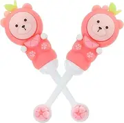 ARTSEWPLY 2Pcs Soft Bristle Toothbrushes Cute Bear Shape for Ages Gentle Cleaning for Fun and Practical Design present