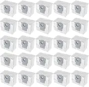 Compatible for Roborock S8 Pro Ultra / S7 Maxv Ultra / Q7 Max+ / Q8 Max Puls Ultra Robot Vacuum Dust Bags Accessories(25pc)