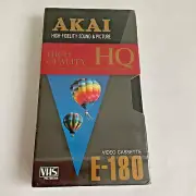 AKAI VHS PAL VIDEO CASSETTE - NEW - Factory Sealed - # E-180HQ - Free Post!