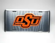 Licensed OSU OKLAHOMA STATE COWBOYS 3D EMBOSSED METAL CAR NOVELTY LICENSE PLATE