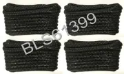 Set of (4) Black Double Braided 1/2" in x 20' ft HD Boat Marine Dock Line Ropes