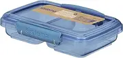 [Sistema] Ocean Bound Plastic Small Split Container | 350mL Food Storage Container | BPA-Free, Made Using Recycled Plastic | Teal OR Blue (Colour Not Selectable) | 1 Count