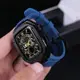 高品質橡樹AP改裝錶帶 適用 Apple Watch矽膠錶帶 S8/7/SE/6/5金屬錶殼 44 45mm蘋果手錶錶帶