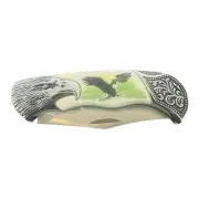Eagle Silver Lock-back Bone Folding Stainless