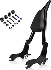 kekykm Backrest Sissy Bar compatible with Harley Davidson Softail Standard Deluxe Slim Heritage Classic FLHC Street Bob 107 114 FXBB FLDE FXST FLSL 25" Tall Passenger Backrest W/Docking 2018-Up