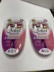 2 packs Bic SOLEIL Twilight Lavender Scented 3 Blades 4 Razors Each