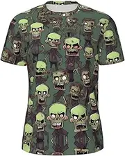 [DRTGEDS] Many Zombies Men's T-Shirts Mesh Short Sleeve Undershirt for Shirts in Warm Weather