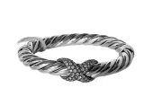 David Yurman Sterling Silver Starlight Cable Bracelet 1.321 TCW Diamonds New