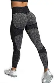 [ShinyStar] High Waisted Leggings for Women, Seamless Tight Sexy Yoga Pants Tummy Control Workout Leggings Sports Trousers